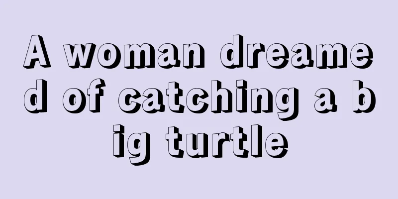 A woman dreamed of catching a big turtle