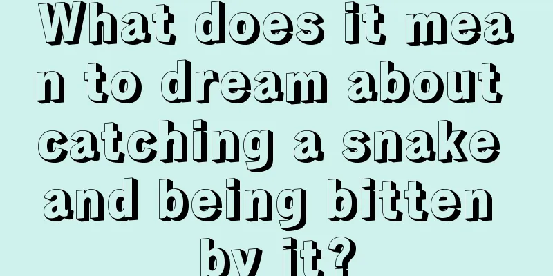 What does it mean to dream about catching a snake and being bitten by it?