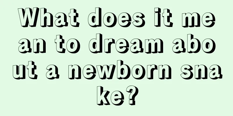 What does it mean to dream about a newborn snake?