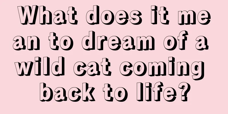 What does it mean to dream of a wild cat coming back to life?
