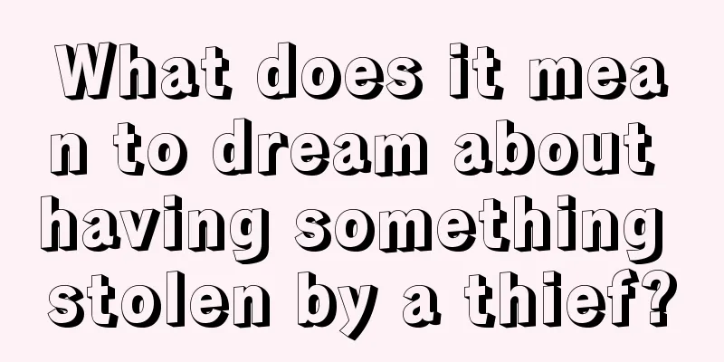 What does it mean to dream about having something stolen by a thief?