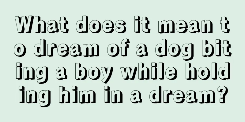 What does it mean to dream of a dog biting a boy while holding him in a dream?